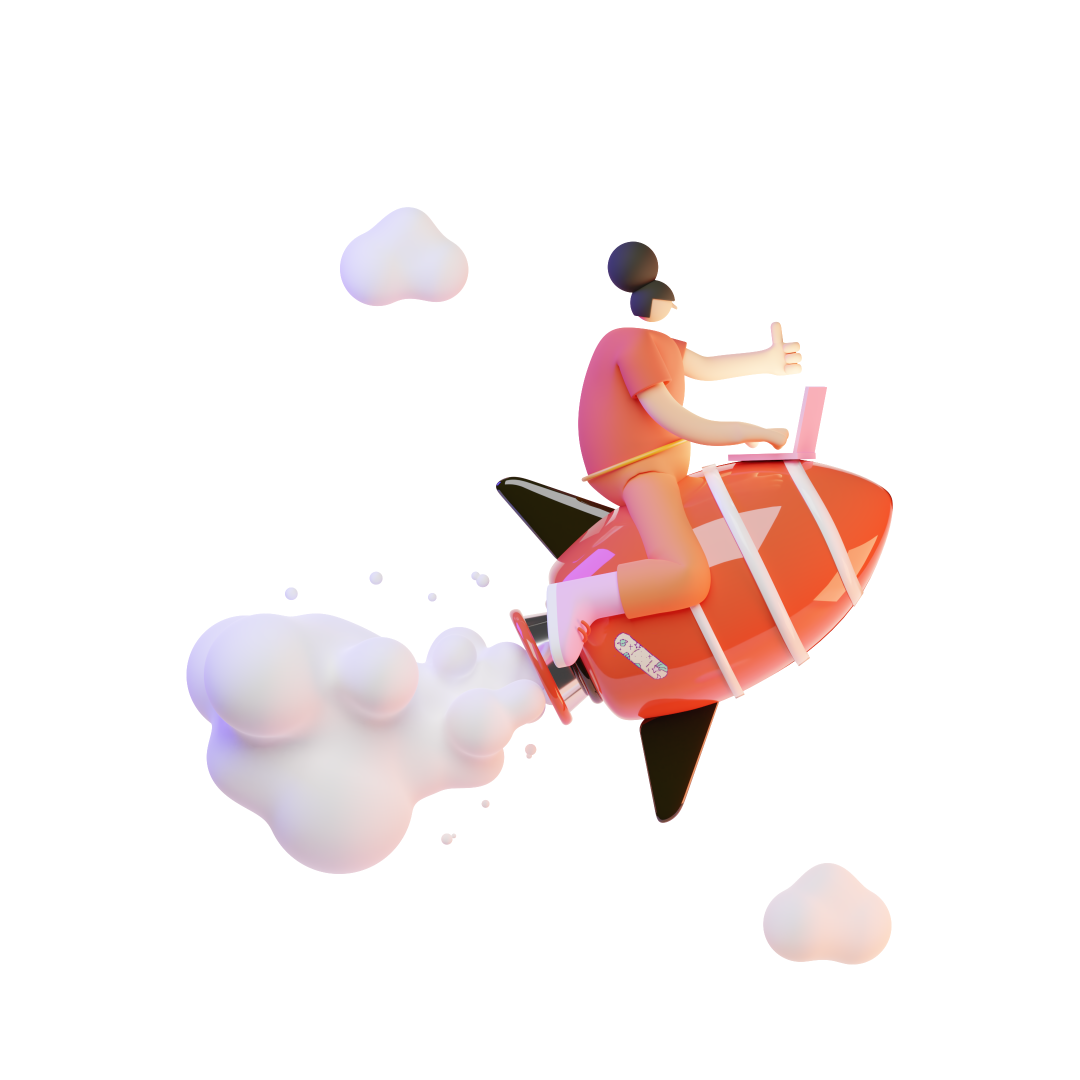 A girl on Rocket.